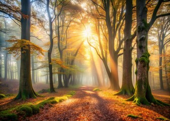 November Foggy Forest Morning - Long Exposure Photography