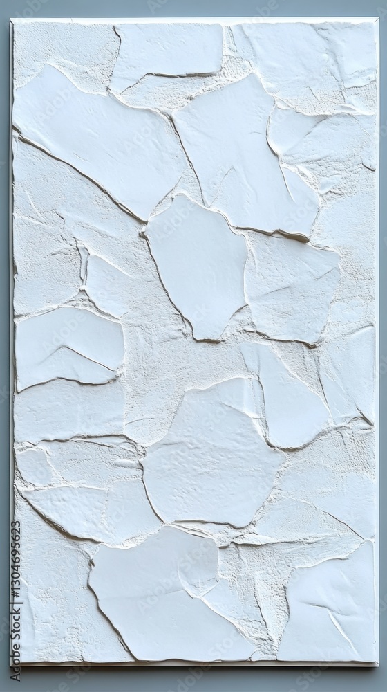 Poster abstract white texture background with relief surface and stone like shapes creating a modern minima