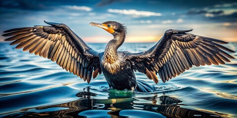Oil Spill Disaster: Flightless Seabird Covered in Crude Oil