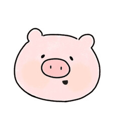 Drawing pig cartoon