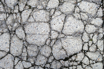 Cracked asphalt road texture.