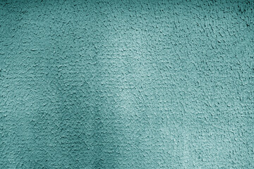 Cyan color plaster cement wall texture.