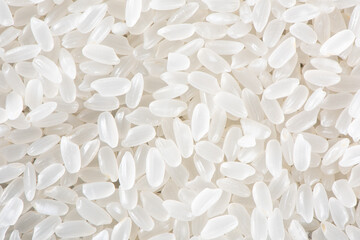 Dried white rice textured background