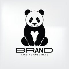 Cute Panda Logo Design Template for Brand Identity