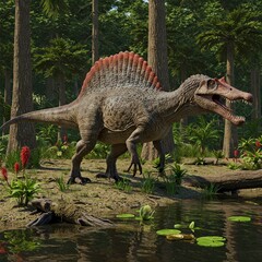 Spinosaurus in the forest