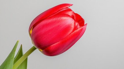 Water Droplets on Red Tulip Close Up