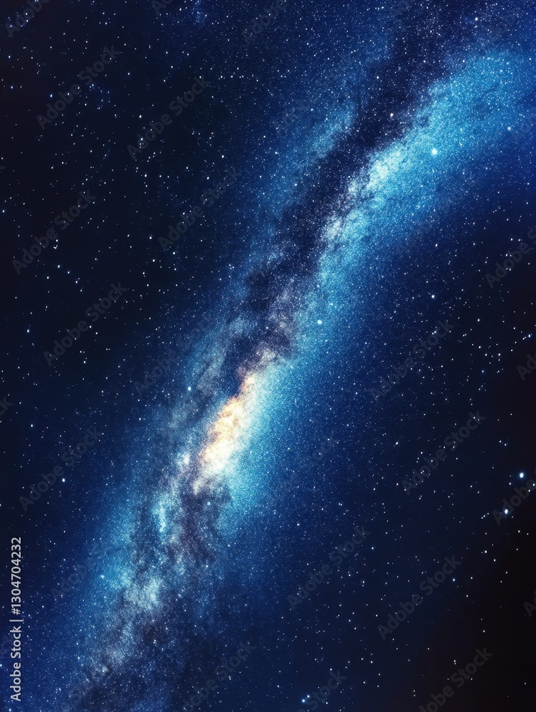 Poster celestial majesty a panoramic view of the milky way galaxy displaying a stunning array of stars and 