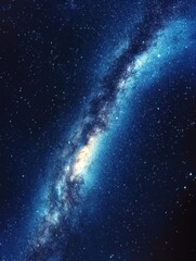 Fototapeta premium Celestial Majesty A Panoramic View of the Milky Way Galaxy Displaying a Stunning Array of Stars and Cosmic Dust in Deep Space
