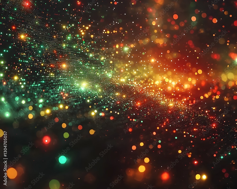 Poster vibrant animated bubble chart glowing in green and red representing sentiment analysis concept