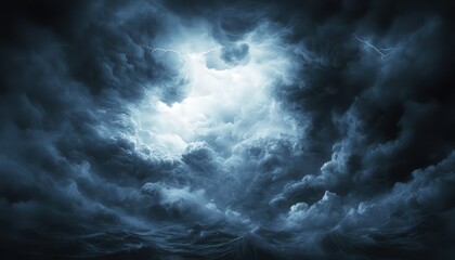 Obraz premium Dramatic Storm Clouds with Piercing Light