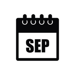 calender icon, september icon with white background