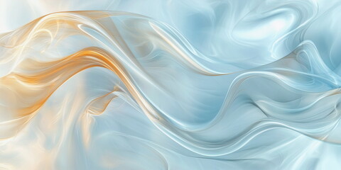 Obraz premium Abstract sky blue background. Caramel swirls with a soft glow