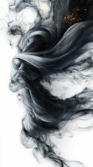 Fototapeta premium Abstract grayscale swirls gold sparks