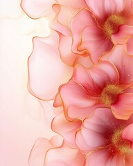 The beautiful pink rose petals create a floral background perfect for a valentine card or wedding design