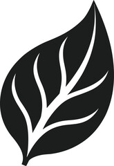 Stylish Leaf Silhouette Vector - Minimalist Nature Illustration