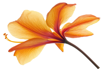 A saffron pistil on transparent background