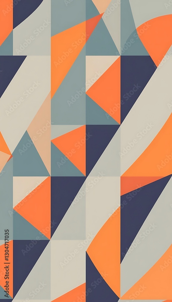 Poster abstract geometric shapes create a colorful patterned modern composition