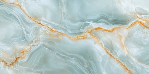 Abstract sky blue background. Natural stone imitation with orange veins