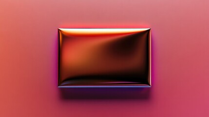 Obraz premium Sleek metallic shape rests on gradient background, showcasing re