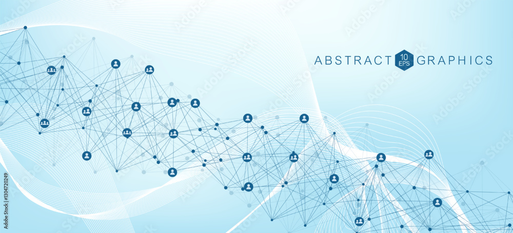 Poster global network connection. global business. social network communication. internet technology. vecto