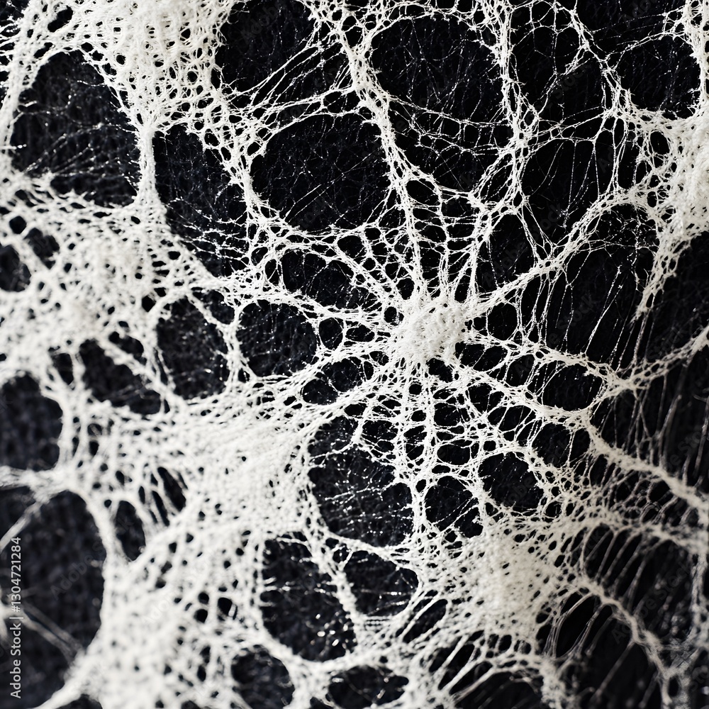 Poster intricate abstract web: a stunningly detailed close-up of a complex, web-like structure, revealing t