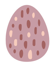 Easter egg clipart. Happy Easter clipart in cartoon flat style. Hand draw vector illustration