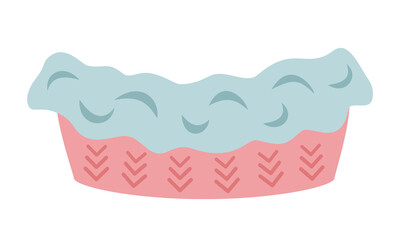 Nest clipart. Hen nest in cartoon flat style. Hand draw vector illustration