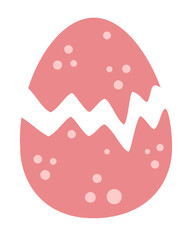 Naklejka premium Easter egg clipart. Happy Easter clipart in cartoon flat style. Hand draw vector illustration