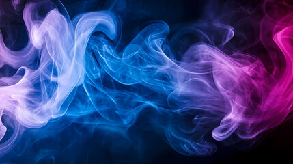 Obraz premium Close-up of Blue and Purple Smoke