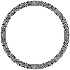 Frame border circle seamless pattern