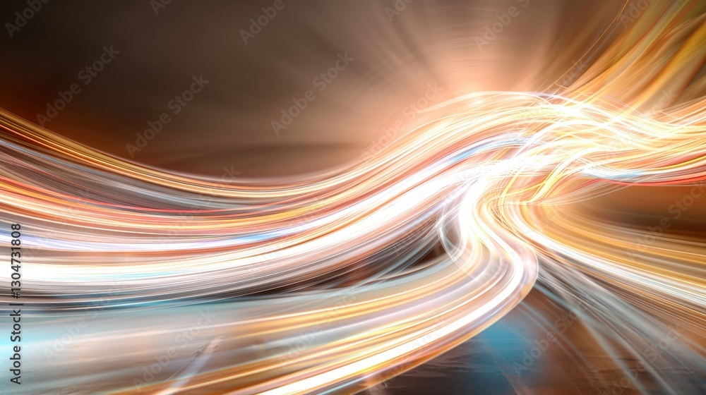 Aufkleber abstract light trails with dynamic movement and visual energy for creative backgrounds and digital d
