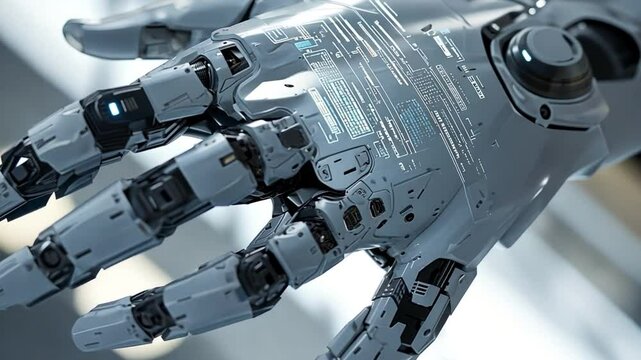 The Mechanical Hand: An ultra-detailed, futuristic mechanical hand, showcasing advanced robotics and technology.