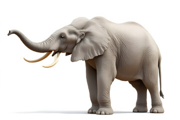 Fototapeta premium endangered mammal elephant animal with white background suitable for safari, jungle, or ganesha symbol design