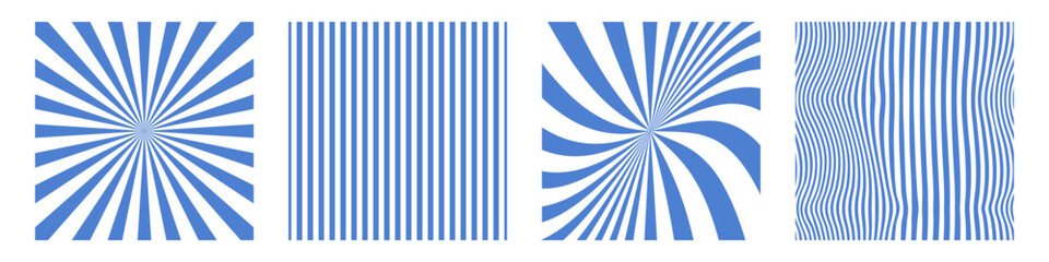 Blue seamless pattern. Artistic striped tent © Ramziia