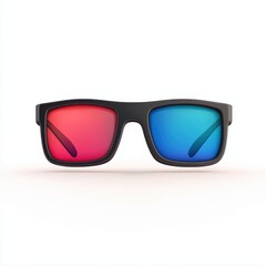 Fototapeta premium Classic Red Cyan 3D Glasses Anaglyph Spectacles for Movie Viewing Cinema Accessory