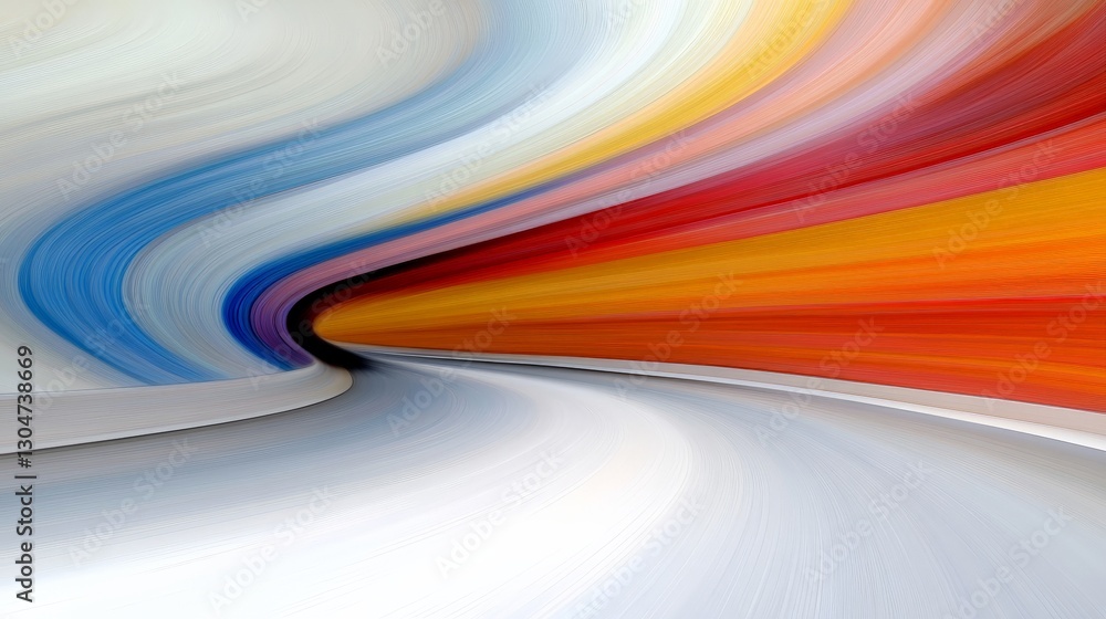 Poster colorful abstract wave motion background with curved lines