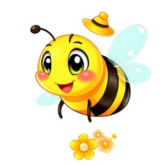 Fototapeta premium bee and honey