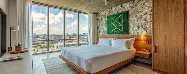 Bedchamber Room with Clothes Rack in the House