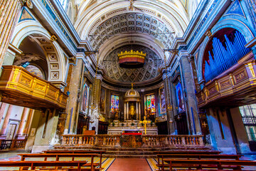 High Altar of Basilica of Santo Stefano Maggiore with its Altar in Milan, Italy
