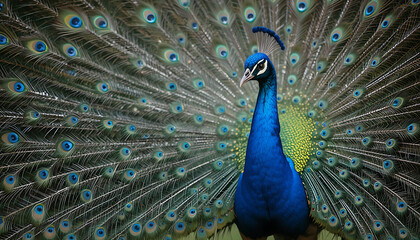 Obraz premium a peacock with very beautiful feathers, created by generative AI.