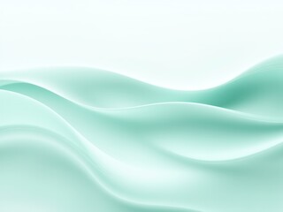Obraz premium Serene Mint Green Wave Motion