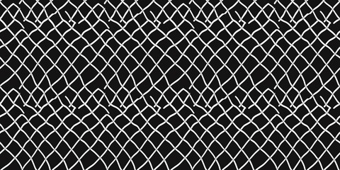 Interwoven white lines creating a seamless geometric pattern on a black background. mesh pattern