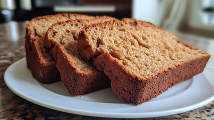 Brown bread which was recently prepared on a lovely backdrop