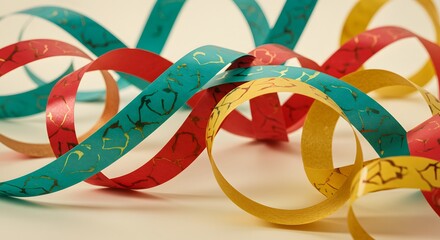 Colorful Paper Chain Celebration Decorations for Festive Events and Crafts