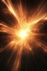 Brilliant cosmic explosion with radiant light burst in dark universe