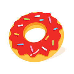 Fototapeta premium Grab this amazingly designed 3d icon of donut with sprinkles