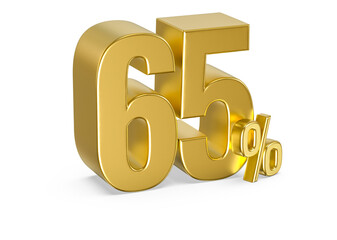 Obraz premium 65 Percent Gold Number
