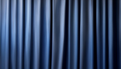 Obraz premium Vibrant drapes featuring shades of blue and white arranged in vertical pleats, ideal for interior design, home decor, and themes requiring an elegant and minimalist aesthetic