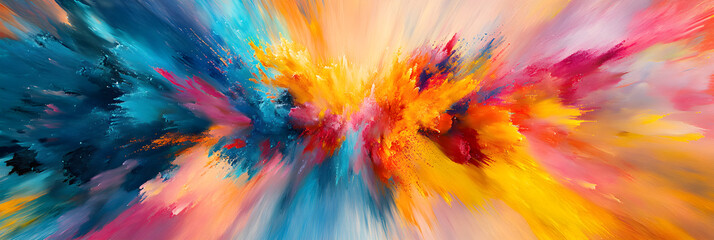 Dynamic Color Explosion: A Vivid Splash of Creativity Captured in Motion