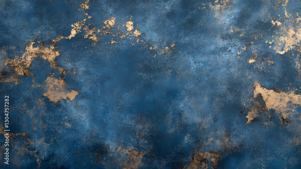 Aufkleber deep blue textured background with gold highlights creating a luxurious atmosphere
